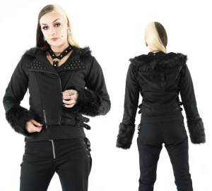 Kurzjacke im Bikerstil