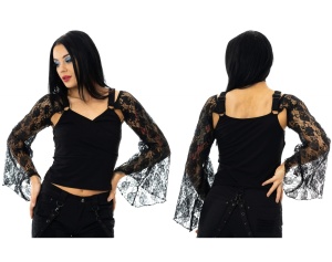 Top mit Spitzenärmeln Top mit Spitzenärmeln