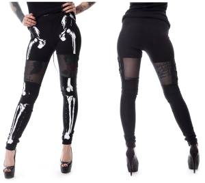 Leggings Bones Skelett Druck Vixxsin