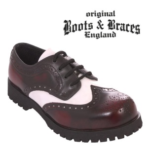 Boots and Braces Budapester 4Loch bordo/weiß Boots and Braces Budapester 4Loch bordo/weiß